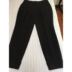 Catherine Malandrino Sz 8 High Rise Straight Pleated Dress Pants Black New $138